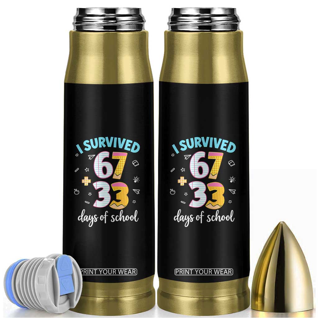 100 Days Of School 67 Funny Six Seven Meme Bullet Tumbler TS10 Black Print Your Wear