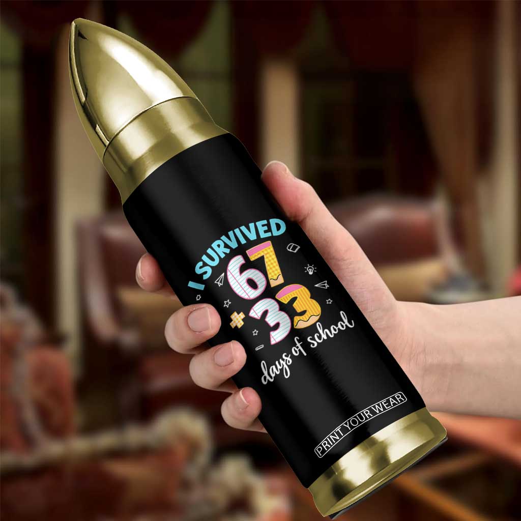 100 Days Of School 67 Funny Six Seven Meme Bullet Tumbler TS10 Print Your Wear