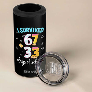 100 Days Of School 67 Funny Six Seven Meme 4 in 1 Can Cooler Tumbler TS10 Print Your Wear