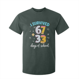 100 Days Of School 67 Funny Six Seven Meme T Shirt For Kid TS10 Dark Forest Green Print Your Wear