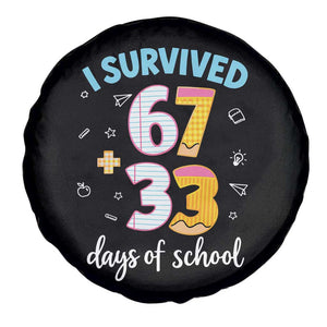 100 Days Of School 67 Funny Six Seven Meme Spare Tire Cover TS10 Print Your Wear