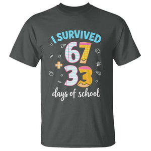 100 Days Of School 67 Funny Six Seven Meme T Shirt TS10 Dark Heather Print Your Wear