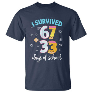 100 Days Of School 67 Funny Six Seven Meme T Shirt TS10 Navy Print Your Wear