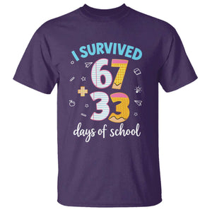 100 Days Of School 67 Funny Six Seven Meme T Shirt TS10 Purple Print Your Wear