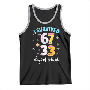 100 Days Of School 67 Funny Six Seven Meme Tank Top TS10 Black Athletic Heather Print Your Wear