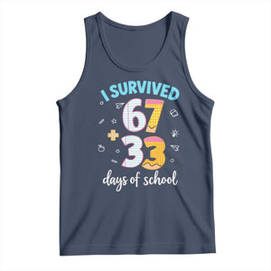 100 Days Of School 67 Funny Six Seven Meme Tank Top TS10 Navy Print Your Wear