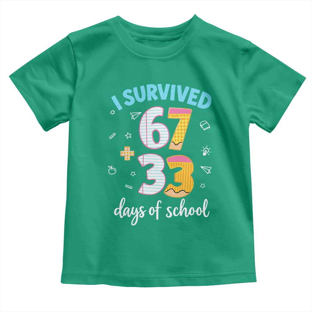 100 Days Of School 67 Funny Six Seven Meme Toddler T Shirt TS10 Irish Green Print Your Wear