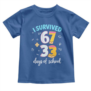 100 Days Of School 67 Funny Six Seven Meme Toddler T Shirt TS10 Royal Blue Print Your Wear