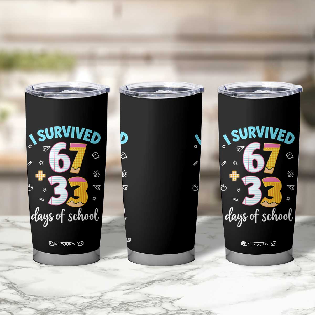 100 Days Of School 67 Funny Six Seven Meme Tumbler Cup TS10 Print Your Wear