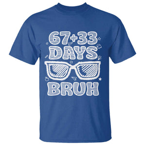 Bruh 100 Days Of School 67 T Shirt Funny Six Seven Meme Sunglasses TS10 Royal Blue Print Your Wear