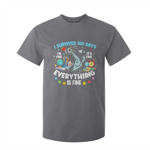 I Survived 100 Days Of School T Shirt For Kid Funny Pigeon 100th Day Teacher TS10 Charcoal Print Your Wear
