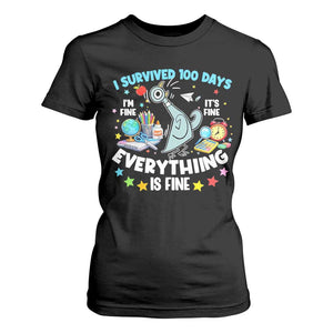 I Survived 100 Days Of School T Shirt For Women Funny Pigeon 100th Day Teacher TS10 Black Print Your Wear