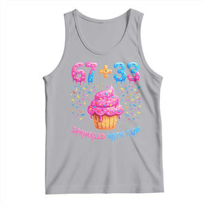 100th Day of School Girl Tank Top 67 33 100 Days Sprinkled With Fun Cupcake Six Seven Meme TS10 Athletic Heather Print Your Wear
