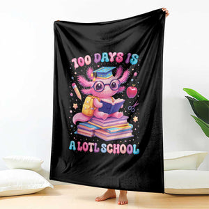 Axolotl 100 Days Of School Throw Blanket 100 Days Is Alotl School TS10 Print Your Wear
