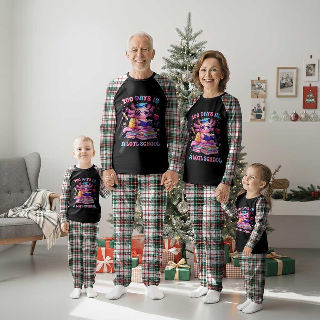 Axolotl 100 Days Of School Plaid Pajama Set 100 Days Is Alotl School TS10 Christmas Plaid Print Your Wear