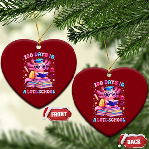 Axolotl 100 Days Of School Ceramic Ornament 100 Days Is Alotl School TS10 Print Your Wear