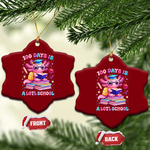 Axolotl 100 Days Of School Ceramic Ornament 100 Days Is Alotl School TS10 Print Your Wear
