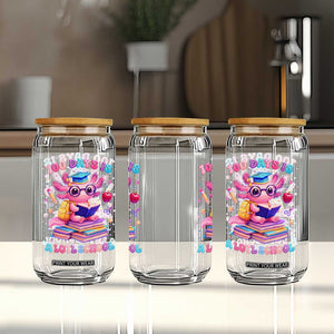 Axolotl 100 Days Of School Glass Can 100 Days Is Alotl School TS10 Print Your Wear