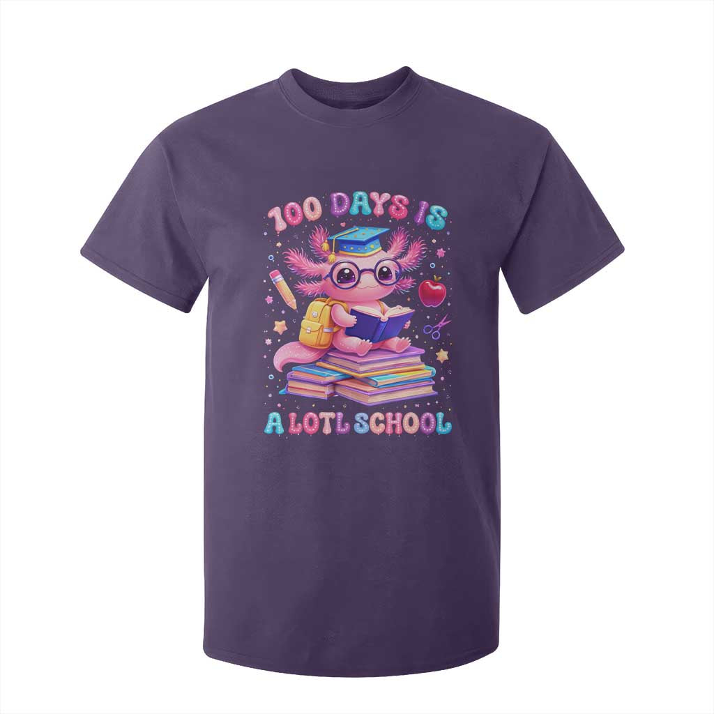 Axolotl 100 Days Of School T Shirt For Kid 100 Days Is Alotl School TS10 Purple Print Your Wear