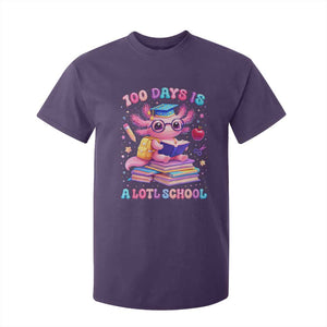 Axolotl 100 Days Of School T Shirt For Kid 100 Days Is Alotl School TS10 Purple Print Your Wear