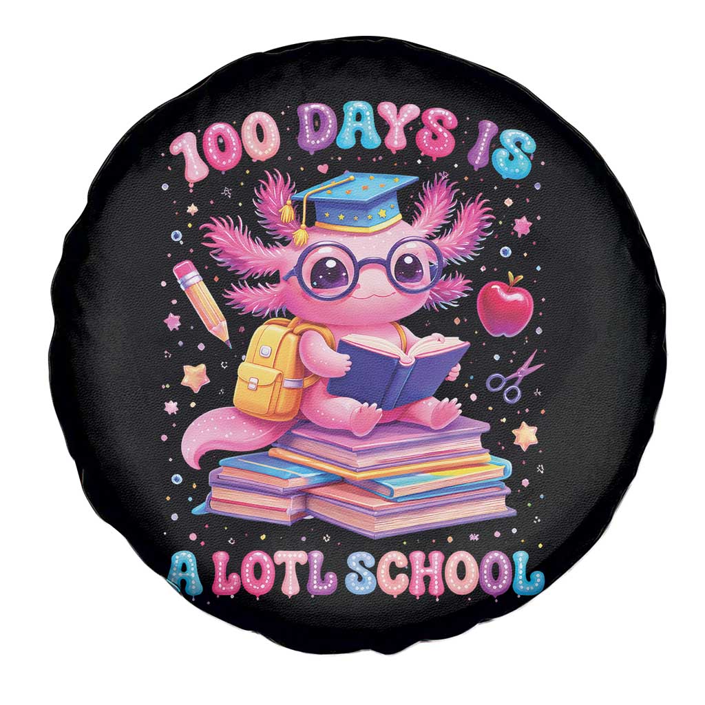 Axolotl 100 Days Of School Spare Tire Cover 100 Days Is Alotl School TS10 Print Your Wear