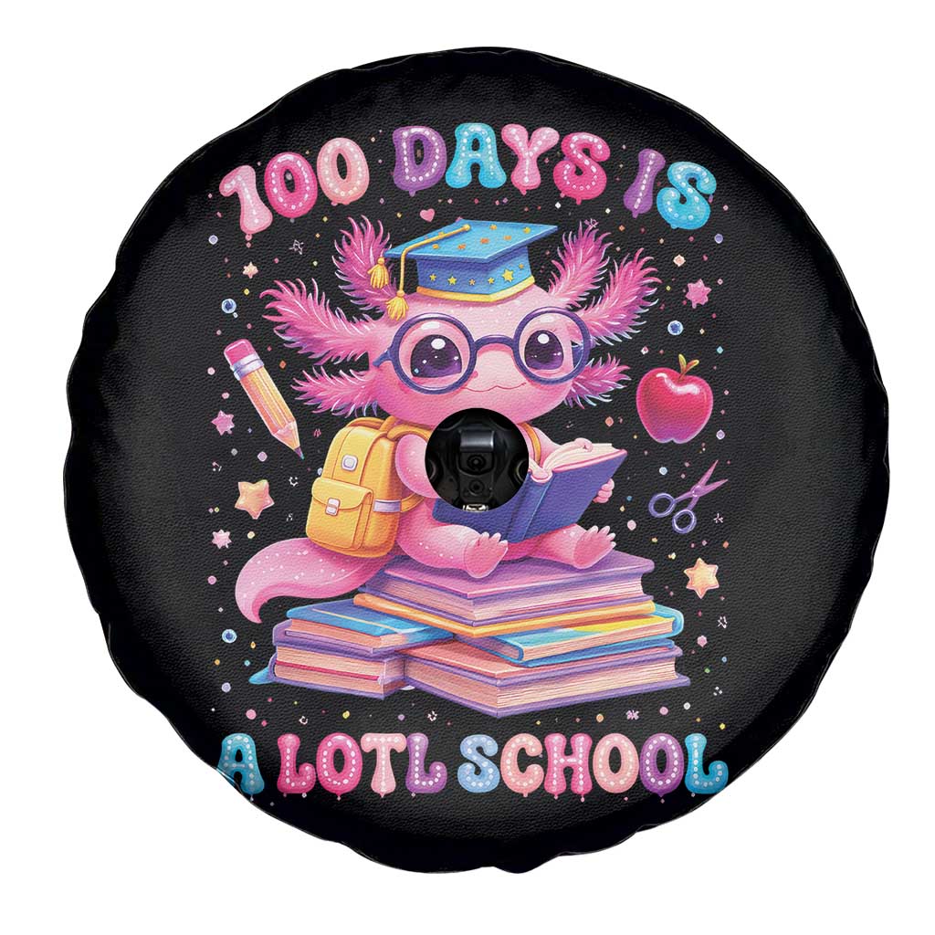 Axolotl 100 Days Of School Spare Tire Cover 100 Days Is Alotl School TS10 Print Your Wear