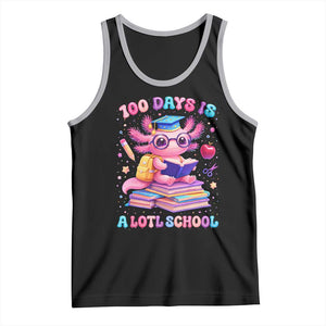 Axolotl 100 Days Of School Tank Top 100 Days Is Alotl School TS10 Black Athletic Heather Print Your Wear