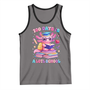 Axolotl 100 Days Of School Tank Top 100 Days Is Alotl School TS10 Deep Heather Black Print Your Wear