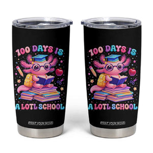 Axolotl 100 Days Of School Tumbler Cup 100 Days Is Alotl School TS10 Black Print Your Wear