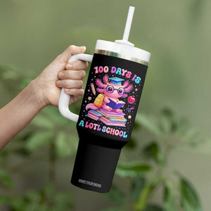Axolotl 100 Days Of School Tumbler With Handle 100 Days Is Alotl School TS10 Print Your Wear