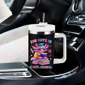 Axolotl 100 Days Of School Tumbler With Handle 100 Days Is Alotl School TS10 Print Your Wear