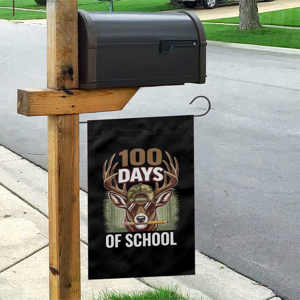 Deer 100 Days Of School Garden Flag Camo Bucked 100 Days Smarter TS10 Print Your Wear