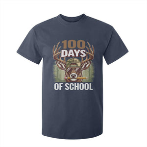 Deer 100 Days Of School T Shirt For Kid Camo Bucked 100 Days Smarter TS10 Navy Print Your Wear