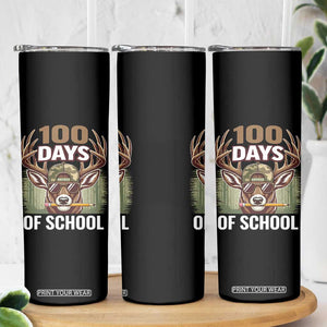 Deer 100 Days Of School Skinny Tumbler Camo Bucked 100 Days Smarter TS10 Print Your Wear