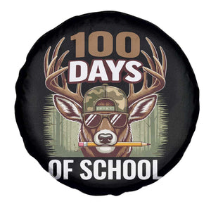 Deer 100 Days Of School Spare Tire Cover Camo Bucked 100 Days Smarter TS10 Print Your Wear