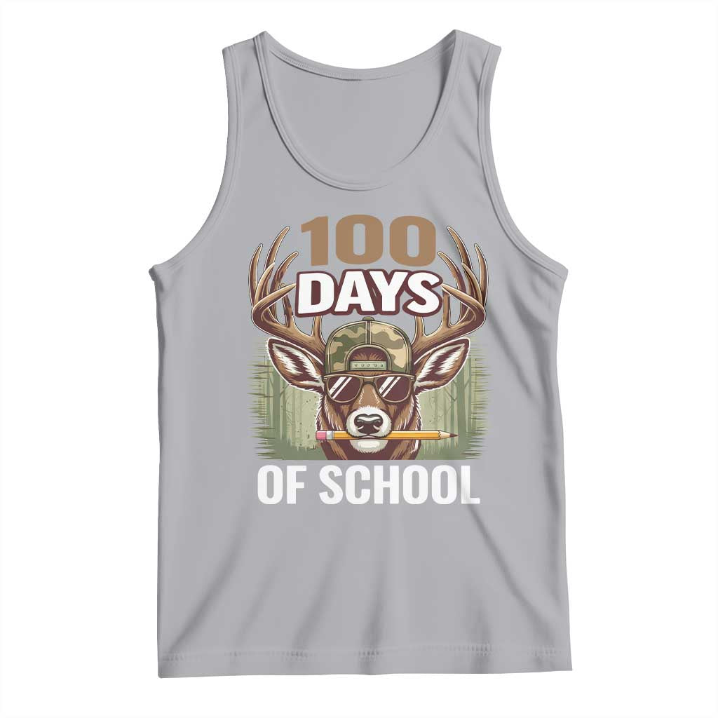 Deer 100 Days Of School Tank Top Camo Bucked 100 Days Smarter TS10 Athletic Heather Print Your Wear