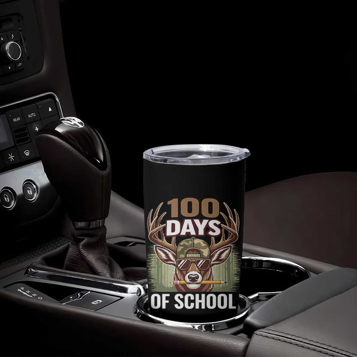 Deer 100 Days Of School Tumbler Cup Camo Bucked 100 Days Smarter TS10 Print Your Wear
