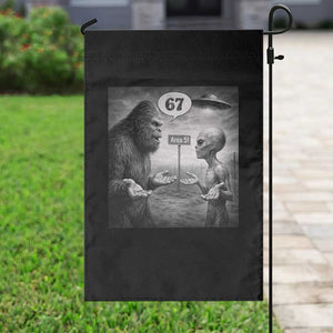 Funny 67 Meme Bigfoot Alien Garden Flag Six Seven Sasquatch Area 51 UFO Conspiracy TS10 Print Your Wear