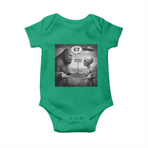 Funny 67 Meme Bigfoot Alien Baby Onesie Six Seven Sasquatch Area 51 UFO Conspiracy TS10 Irish Green Print Your Wear