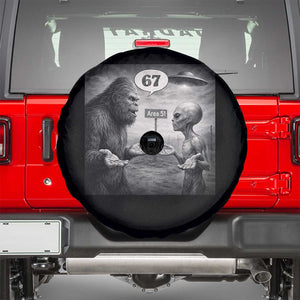 Funny 67 Meme Bigfoot Alien Spare Tire Cover Six Seven Sasquatch Area 51 UFO Conspiracy TS10 Black Print Your Wear