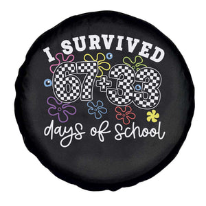 I Survived 67 33 100 Days of School Spare Tire Cover Funny 100th Day of School Flowers TS10 Print Your Wear
