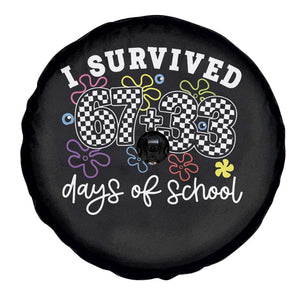 I Survived 67 33 100 Days of School Spare Tire Cover Funny 100th Day of School Flowers TS10 Print Your Wear