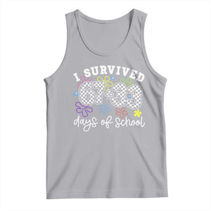 I Survived 67 33 100 Days of School Tank Top Funny 100th Day of School Flowers TS10 Athletic Heather Print Your Wear