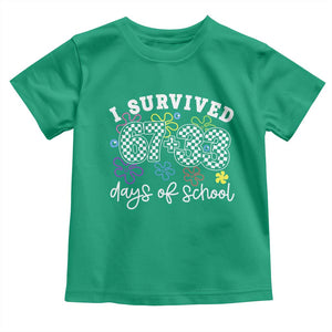 I Survived 67 33 100 Days of School Toddler T Shirt Funny 100th Day of School Flowers TS10 Irish Green Print Your Wear