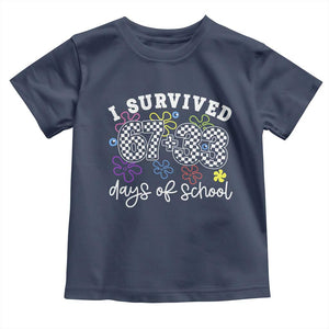 I Survived 67 33 100 Days of School Toddler T Shirt Funny 100th Day of School Flowers TS10 Navy Print Your Wear