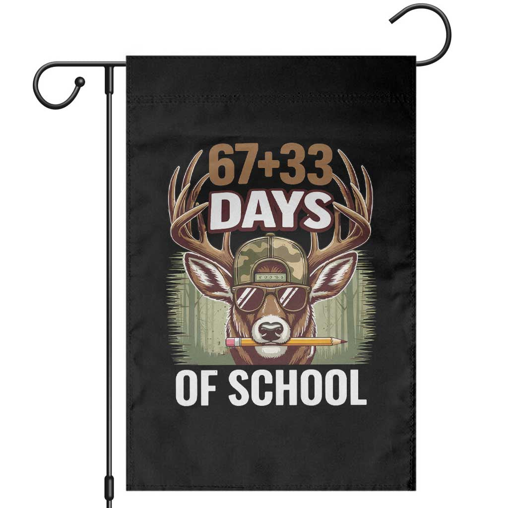 100 Days Of School Garden Flag Funny 67 Six Seven Meme Deer School TS10 Black Print Your Wear