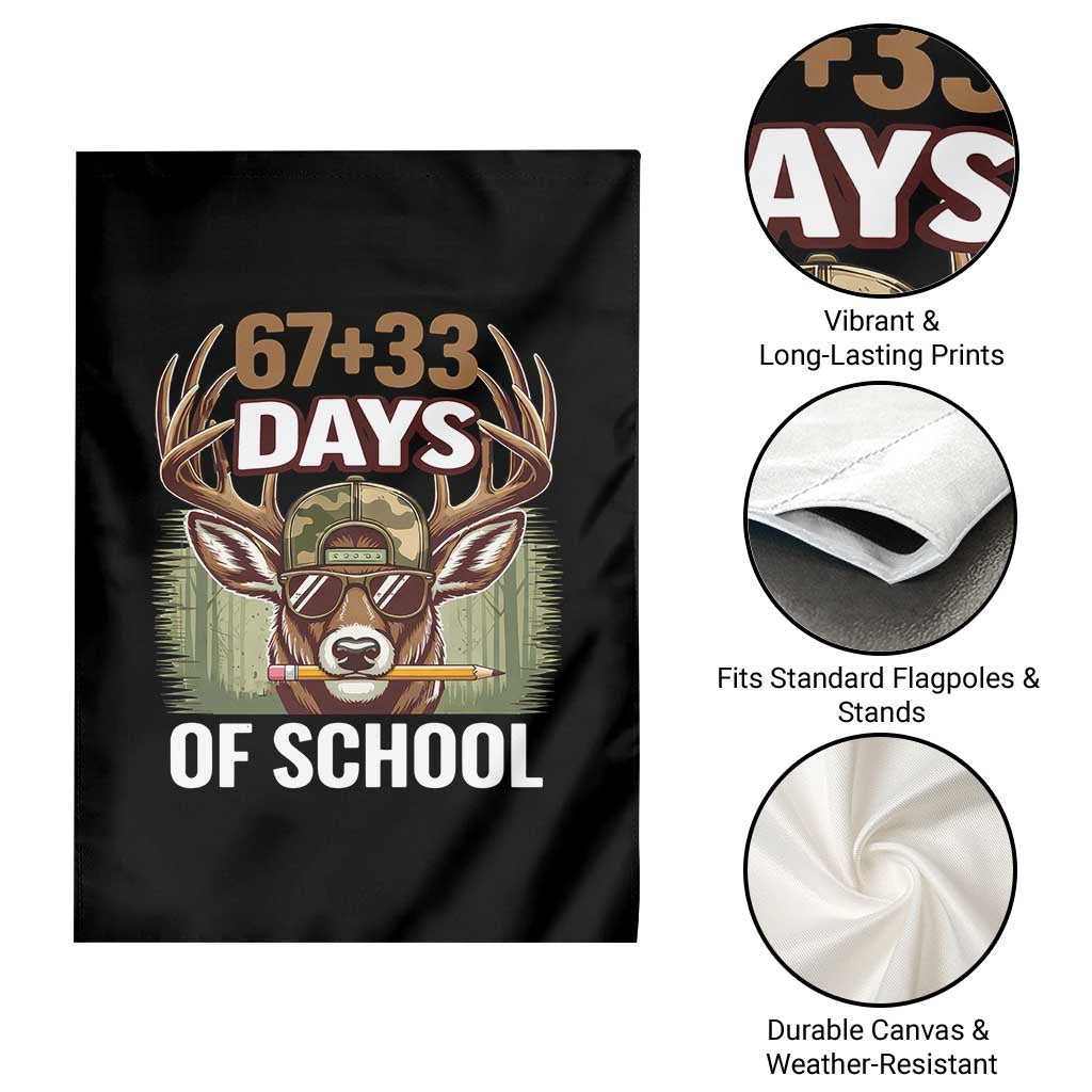 100 Days Of School Garden Flag Funny 67 Six Seven Meme Deer School TS10 Print Your Wear