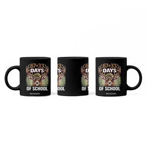 100 Days Of School Coffee Mug Funny 67 Six Seven Meme Deer School TS10 Print Your Wear