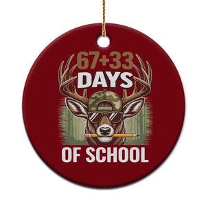 100 Days Of School Ceramic Ornament Funny 67 Six Seven Meme Deer School TS10 1pc Red Print Your Wear