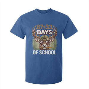 100 Days Of School T Shirt For Kid Funny 67 Six Seven Meme Deer School TS10 Royal Blue Print Your Wear